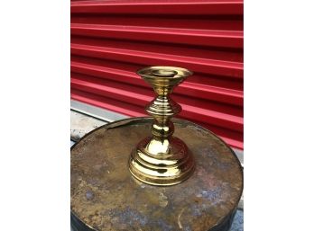 Single Gold-Plated Candlestick