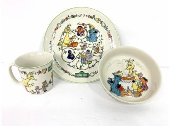 Gorham Porcelain Child's Set Muppets With Plate, Bowl And Cup