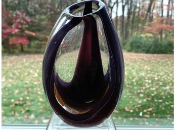 Signed Art Glass Vase