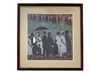 Ellis Wilson Framed Print Titled Funeral Procession