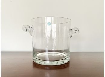 Tiffany & Co. Crystal Ice Bucket With Scrolled Handles