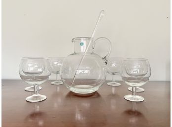 Tiffany & Co. Refresher Set - Pitcher And Stirrer With 6 Goblets