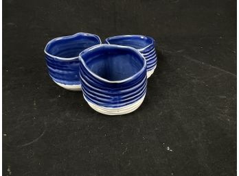 Blue And White Glazed Pottery