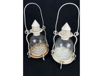 Pair Of White Lanterns