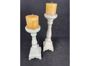 White Candle Stands