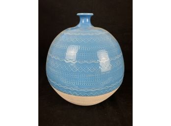 Blue Glazed Jug Vase