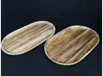 Acacia Oval Trays