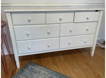 Long White Pottery Barn Dresser