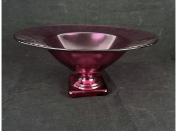 Cranberry Glass Bowl