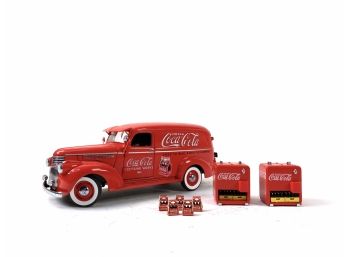 1941 Coca Cola Delivery Truck With Coolers, Soda Crates And 6 Packs - With Title