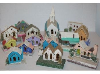 Vintage Putz Japanese  Cardboard Buildings & Houses