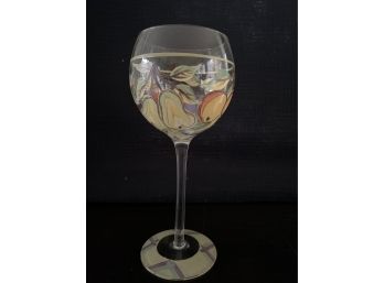 Set Of 8 Detailed Wine Goblets Glasses