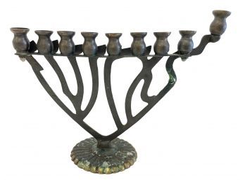 Vintage Bronze Chanukah Menorah