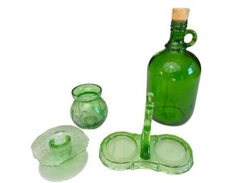 Collection Of Green Glass