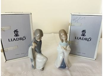 Lladro Mary & Joseph Nativity 'Child Pageant' Figurines With Original Boxes