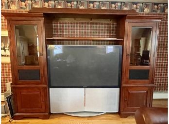 Mahogany Colored Entertainment Cabinet - TV Not Included