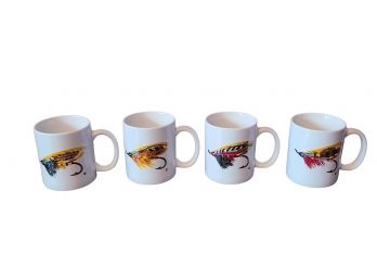 Set New Deadstock Winnie Staniford Designs Fly Fishing Lure Ceramic Coffee Mugs