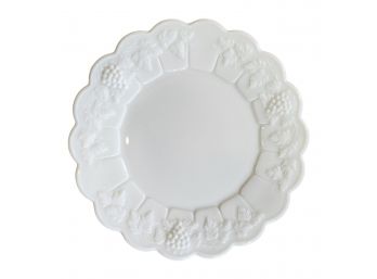 Vintage Westmoreland White Milk Glass Grape Pattern Plate 8.5'