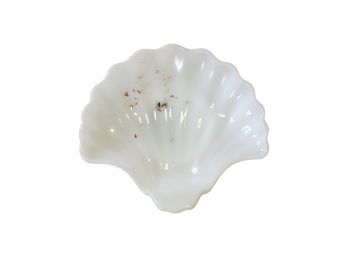 Vintage White Milk Glass Shell Form Candy Dish Bowl