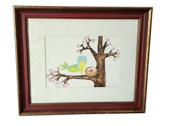 Andre Sala Framed 'Nest Of Hearts' Lithograph Print