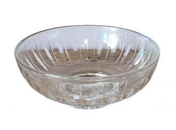 Vintage Cut Crystal Bowl By Stuart Glass Of England, C1970s