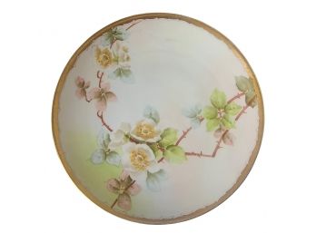 Antique Tressemann ~ Vogt (T&v) Limoges Hand Painted 12' Round Platter Tray Plate C1890