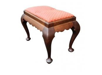 Quality 1930s Mahogany Queen Anne Style Footstool Bench