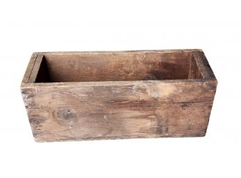 Antique Hand Made Wooden Parts Crate Bin