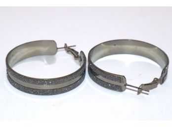 Very Sparky Silver Hoop Earrings