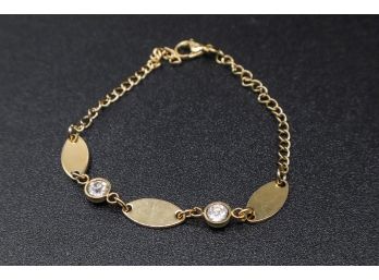 Gold Color Bracelet With Sparkling Stones