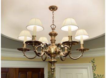 An Elegant Brass Chandelier - Entry Hall