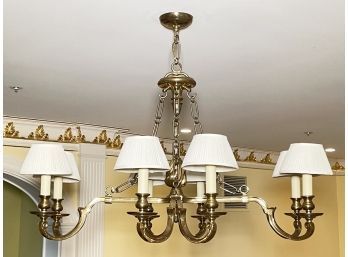 An Elegant Brass French Empire Chandelier