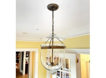 A Glass Bell Jar Fixture