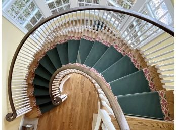 A Gorgeous Stair Runner By Stark Carpet And Brass Rods