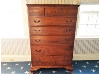 Antique Tall Wood Traditional Bureau Dresser