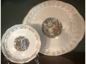 Victorian Serving Plate WS George Bolero And Bonus Small Plate