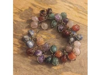 Multistone Bracelet  - Unique And Earthy - 8'