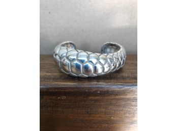 Tiffany & Co RARE Silver Tortoise Alligator Cuff Bangle Bracelet