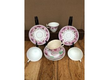 5 Teacups And Saucers