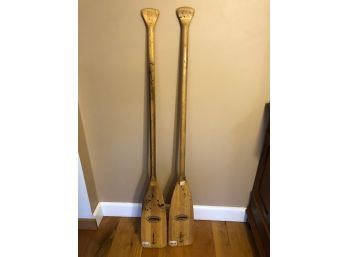 Pair Of 53 1/2' Oars, Feather Brand - Made In USA