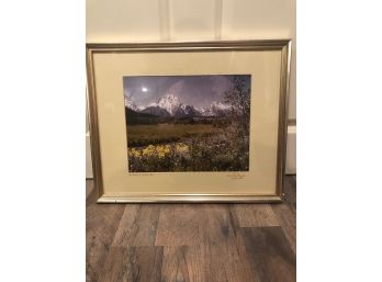 Framed Mt Moran Jackson Hole  Photo, Rolf Meyerin - 21 1/4' X 17 1/4'