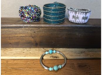 4 Beaded Handcrafted Bracelets