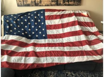 Large U.S Flag 7'11'x 56', Embroidered Stars, Sewn Stripes