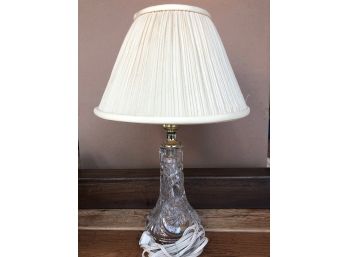 Vintage Glass Table Lamp W/shade