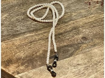 Honora Freshwater Pearl Eyeglass/sunglass Chain With Black Loops