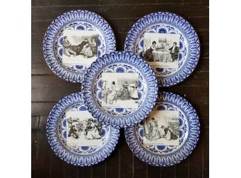5 Royal Doulton Gibson Girl Plates - Read Description, Look At Pictures