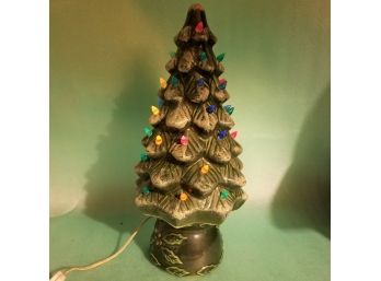18' Vintage Ceramic Christmas Tree - Working Order, Missing Lights