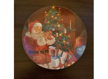 1982 'Santa's Secret' Normal Rockwell Plate W/ Cert - No Box