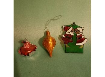 3 Vintage Christmas Ornaments