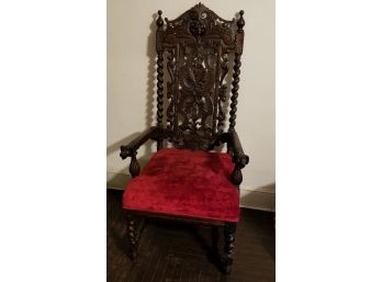 Gothic Antique Wooden Carved Chair